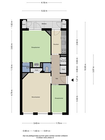 Floorplan - Wognumstraat 56, 2547 TR The Hague